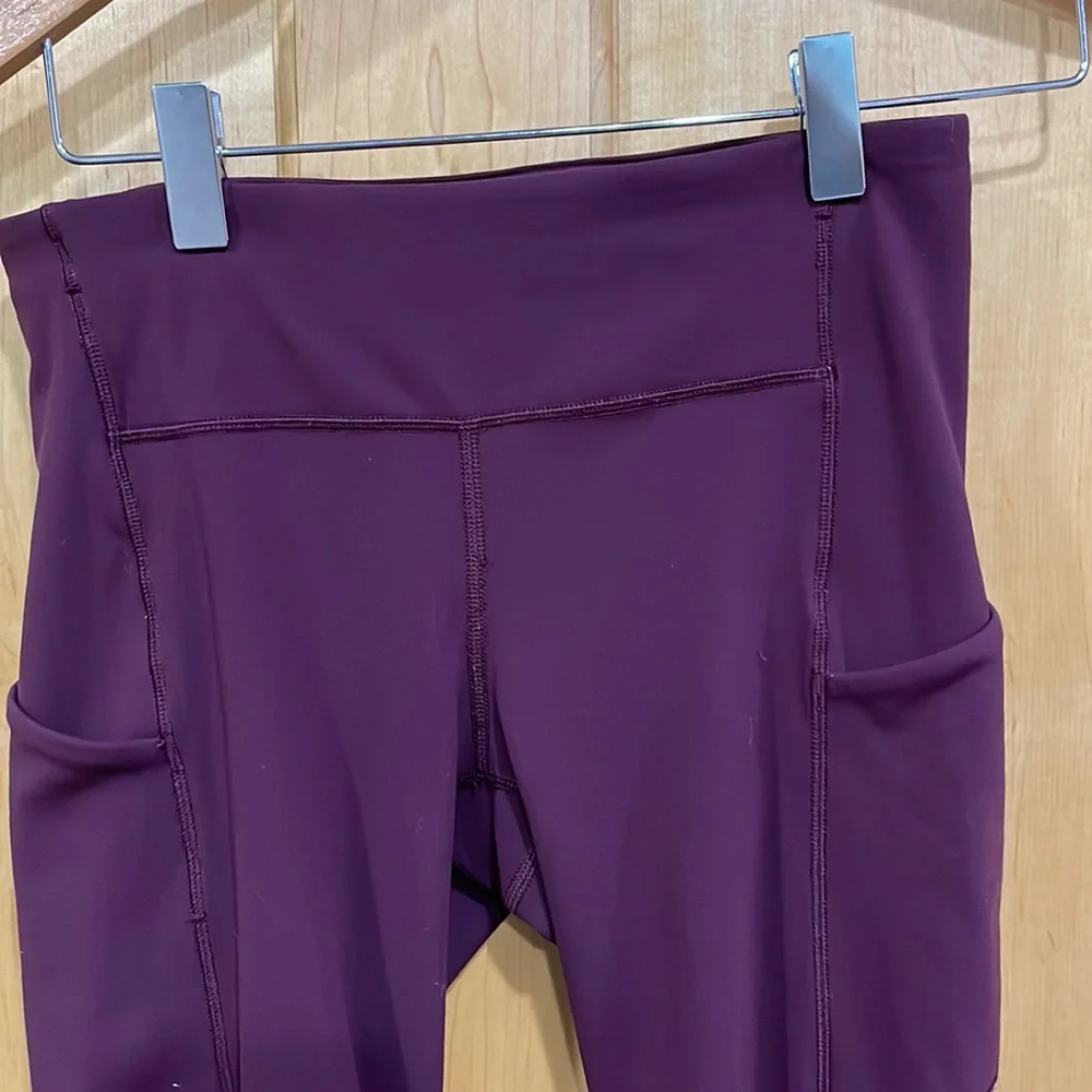 Lululemon burgundy leggings size 4